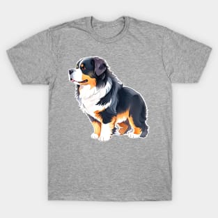 Bernese mountain dog with black, white, and brown fur T-Shirt